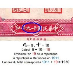 Chine - Cent. B. of China - Shanghai - Pick 330a_1 - 100 customs gold units - Série Z - 1930 - Etat : TTB