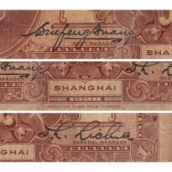 Chine - Central Bank of China - Pick 195c_2 - 1 dollar - Série SX - 1928 - Etat : B