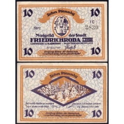 Allemagne - Notgeld - Friedrichroda - 10 pfennig - Type 1C - 1920 - Etat : TTB+