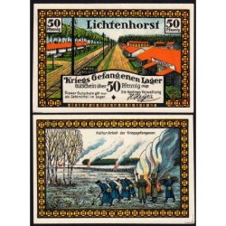 Allemagne - Notgeld - Lichtenhorst (camp prisonn.) - 50 pfennig - Type 2 - 1922 - Etat : SPL+