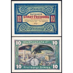 Pologne - Notgeld - Freiburg (Swiebodzice) - 10 pfennig - 09/1921 - Etat : pr.NEUF