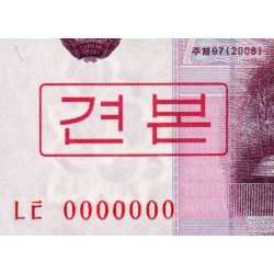 Corée du Nord - Pick 64s - 1'000 won - Série ㄴㅌ - 2008 (2009) - Spécimen - Etat : NEUF