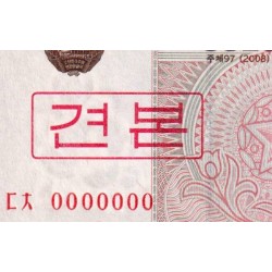 Corée du Nord - Pick 66s - 5'000 won - Série ㄷㅊ - 2008 (2009) - Spécimen - Etat : NEUF