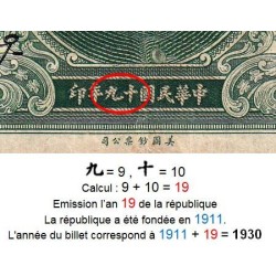 Chine - Central Bank of China - Shanghai - Pick 200d_2 - 5 dollars - Série K A - 1930 - Etat : TB