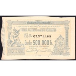 1882 - Paris - Loterie - Union Centrale des Arts Décoratifs - 1 franc - Etat : SUP