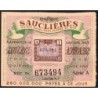 1942 - Loterie Nationale - 16e tranche A - 1/10ème - Nice -  Banque Sauclières - Etat : SUP+