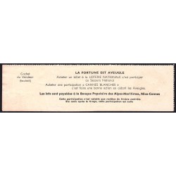 1942 - Loterie Nationale - 19e tranche B - 1/10ème - Cannes Blanches - Etat : SUP+