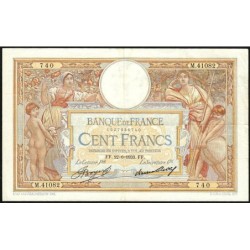 F 24-12a - 22/06/1933 - 100 francs - Merson grands cartouches - Série M.41082 - Etat : SUP-