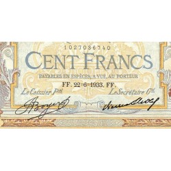 F 24-12a - 22/06/1933 - 100 francs - Merson grands cartouches - Série M.41082 - Etat : SUP-