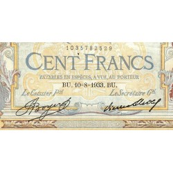 F 24-12a - 10/08/1933 - 100 francs - Merson grands cartouches - Série H.41432 - Etat : TTB