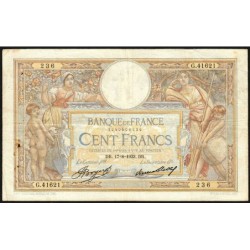 F 24-12a - 17/08/1933 - 100 francs - Merson grands cartouches - Série G.41621 - Etat : TB+