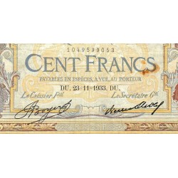 F 24-12a - 23/11/1933 - 100 francs - Merson grands cartouches - Série W.41984 - Remplacem. - Etat : TB