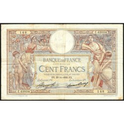 F 24-12a - 23/11/1933 - 100 francs - Merson grands cartouches - Série Z.42034 - Etat : TB+