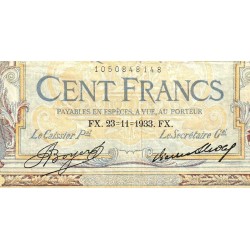 F 24-12a - 23/11/1933 - 100 francs - Merson grands cartouches - Série Z.42034 - Etat : TB+