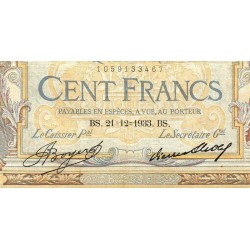 F 24-12a - 21/12/1933 - 100 francs - Merson grands cartouches - Série J.42366 - Etat : TB-