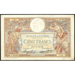 F 24-13 - 08/11/1934 - 100 francs - Merson grands cartouches - Série X.46390 - Etat : TTB