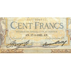 F 24-14 - 17/01/1935 - 100 francs - Merson grands cartouches - Série C.47089 - Etat : TB