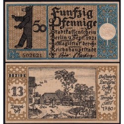 Allemagne - Notgeld - Berlin - 50 pfennig - Type 1/13 - 09/09/1921 - Etat : NEUF