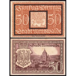 Pologne - Notgeld - Arnswalde (Choszczno) - 50 pfennig - 01/08/1920 - Etat : pr.NEUF