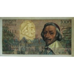 F 42-17 - 01/12/1955 - 1000 francs - Richelieu - Série W.203 - Remplacement - Etat : TTB+