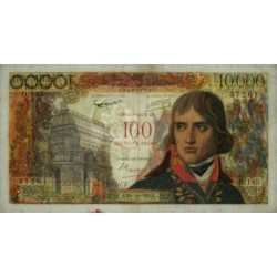 F 55-01 - 30/10/1958 - 100 nouv. francs sur 10000 francs - Bonaparte - Série O.145 - Etat : TB+