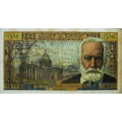 F 56-01 - 05/03/1959 - 5 nouv. francs - Victor Hugo - Série Q.2 - Etat : TB+