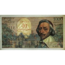 F 53-01 - 07/03/1957 - 10 nouv. francs sur 1000 francs - Richelieu - Série P.325 - Etat : TTB