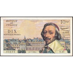 F 57-02 - 02/07/1959 - 10 nouv. francs - Richelieu - Série T.25 - Etat : TTB+