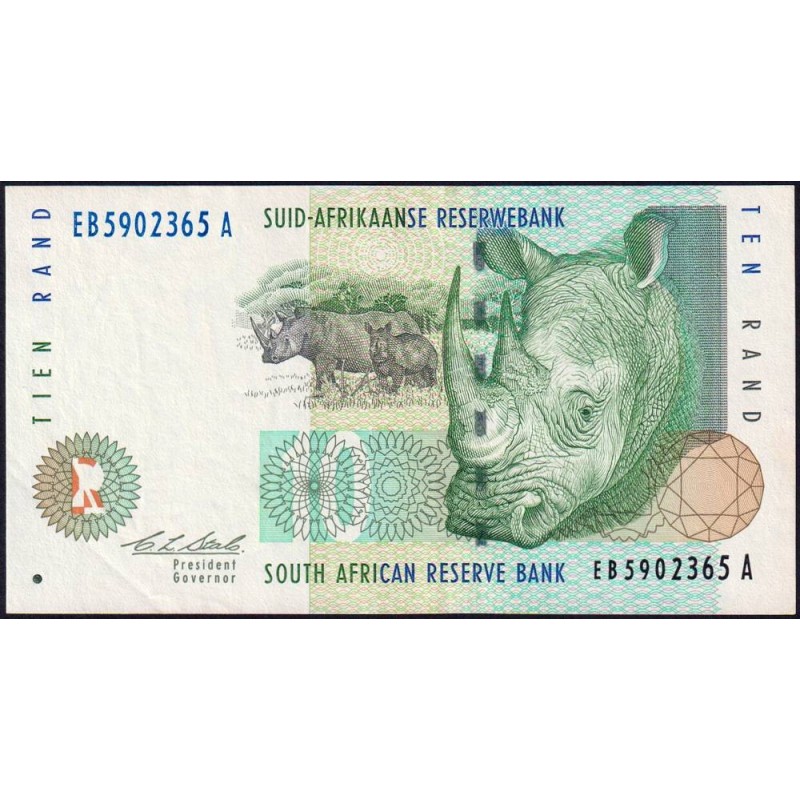 Afrique du Sud - Pick 123a - 10 rand - Série EB A - 1993 - Etat : SUP