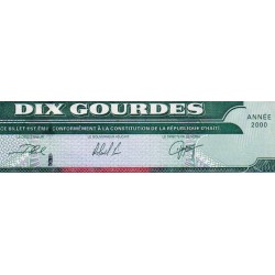 Haïti - Pick 265a_2 - 10 gourdes - Série BQ - 2000 - Etat : NEUF