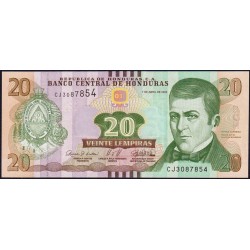 Honduras - Pick 100e - 20 lempiras - Série CJ - 07/04/2022 - Etat : NEUF