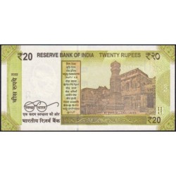 Inde - Pick 110d_1 - 20 rupees - Série 32M - Lettre A - 2022 - Etat : NEUF