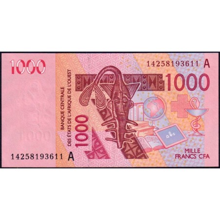 Côte d'Ivoire - Pick 115An - 1'000 francs - 2014 - Etat : SUP+