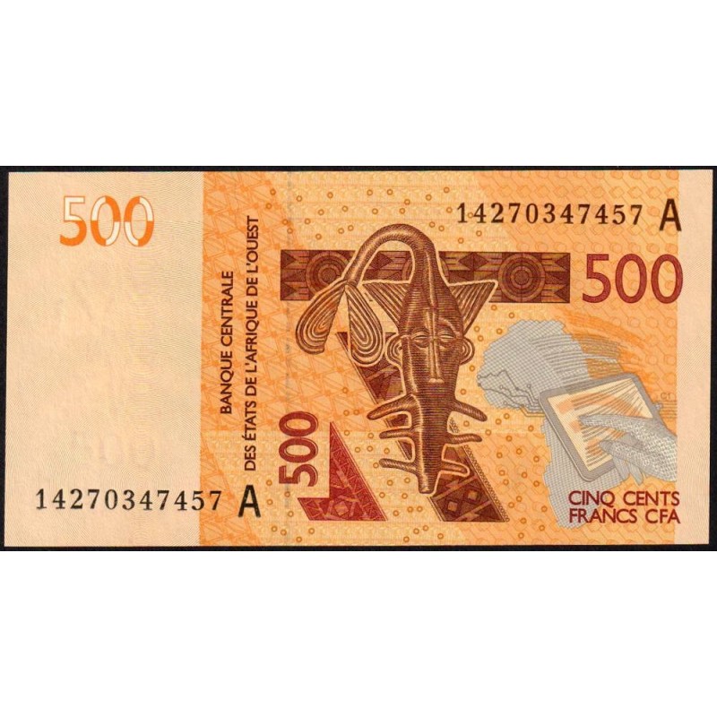 Côte d'Ivoire - Pick 119Ac - 500 francs - 2014 - Etat : NEUF