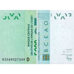 Mali - Pick 417Da - 5'000 francs - 2003 - Etat : NEUF