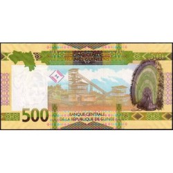 Guinée - Pick 52a - 500 francs guinéens - Série AF - 2018 - Etat : NEUF