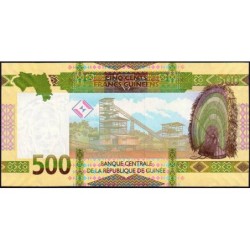 Guinée - Pick 52b - 500 francs guinéens - Série DJ - 2022 - Etat : NEUF