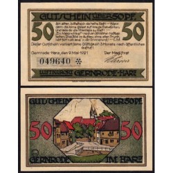 Allemagne - Notgeld - Gernrode - 50 pfennig - Type 2 - 21/10/1921 - Etat : pr.NEUF