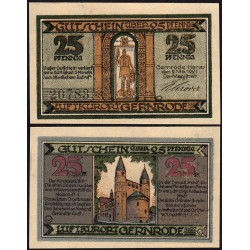 Allemagne - Notgeld - Gernrode - 25 pfennig - Type 1 - 21/10/1921 - Etat : NEUF