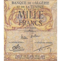 Algérie - Pick 107b_2 - 1'000 francs - Série Y.1646 - 07/07/1955 - OAS - Etat : B