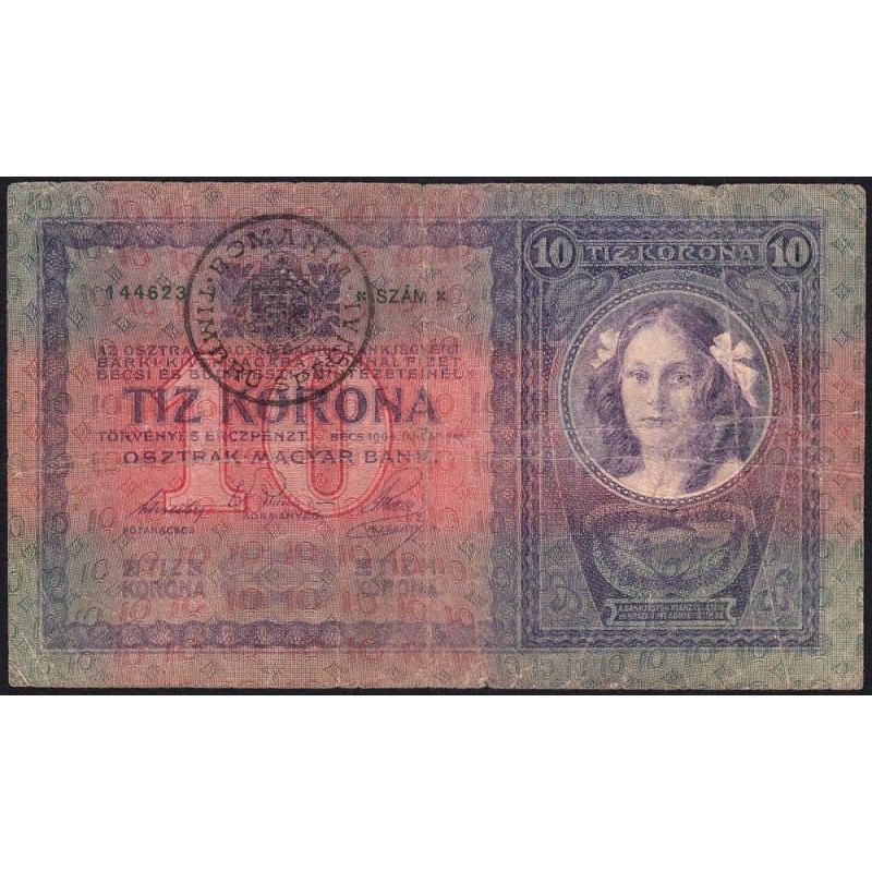 Roumanie - Pick R12 - 10 korona - Série 2973 - 1919 - Etat : TB-