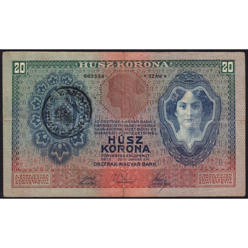 Roumanie - Pick R14 - 10 korona - Série 2165 - 1919 - Etat : TB+