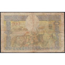 Madagascar - Pick 40b - 100 francs - Série O.396 - 1937 - Etat : B