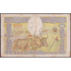 Madagascar - Pick 40b - 100 francs - Série H.992 - 1937 - Etat : TB