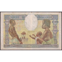 Madagascar - Pick 40c - 100 francs - Série O.1293 - 1948 - Etat : TTB