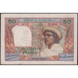 Madagascar - Pick 45a - 50 francs - Série D.956 - 1950 - Etat : TTB+