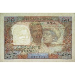 Madagascar - Pick 45a - 50 francs - Série D.956 - 1950 - Etat : TTB+