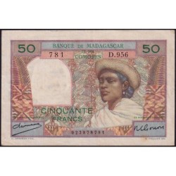 Madagascar - Pick 45a - 50 francs - Série D.956 - 1950 - Etat : TTB