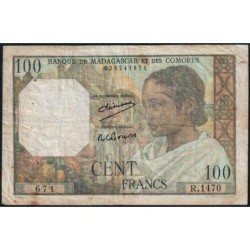 Madagascar - Pick 46a - 100 francs - Série R.1470 - 1950 - Etat : TB-