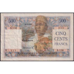 Madagascar - Pick 47a_1 - 500 francs - Série S.158 - 30/06/1950 - Etat : TTB